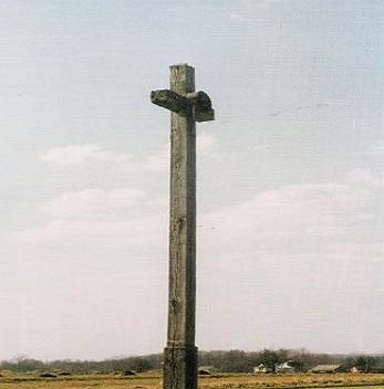 Krzyż w Dąbrowicy poświęcony ofiarom pacyfikacji z 1943 roku