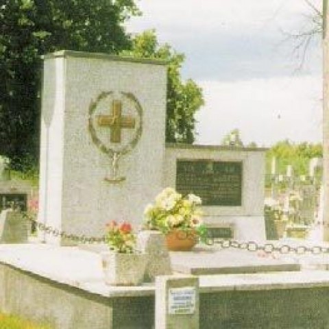 Powiększ obraz: Grobowiec w Bielinach upamiętniający żołnierzy i partyzantów poległych w czasie II wojny światowej