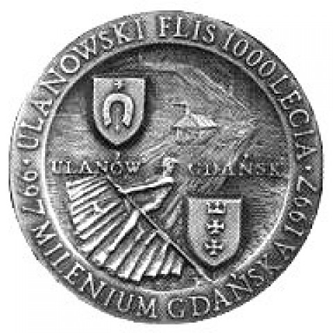 Powiększ obraz: Medal wydany z okazji Flisu Tysiąclecia w 1997 roku - awers